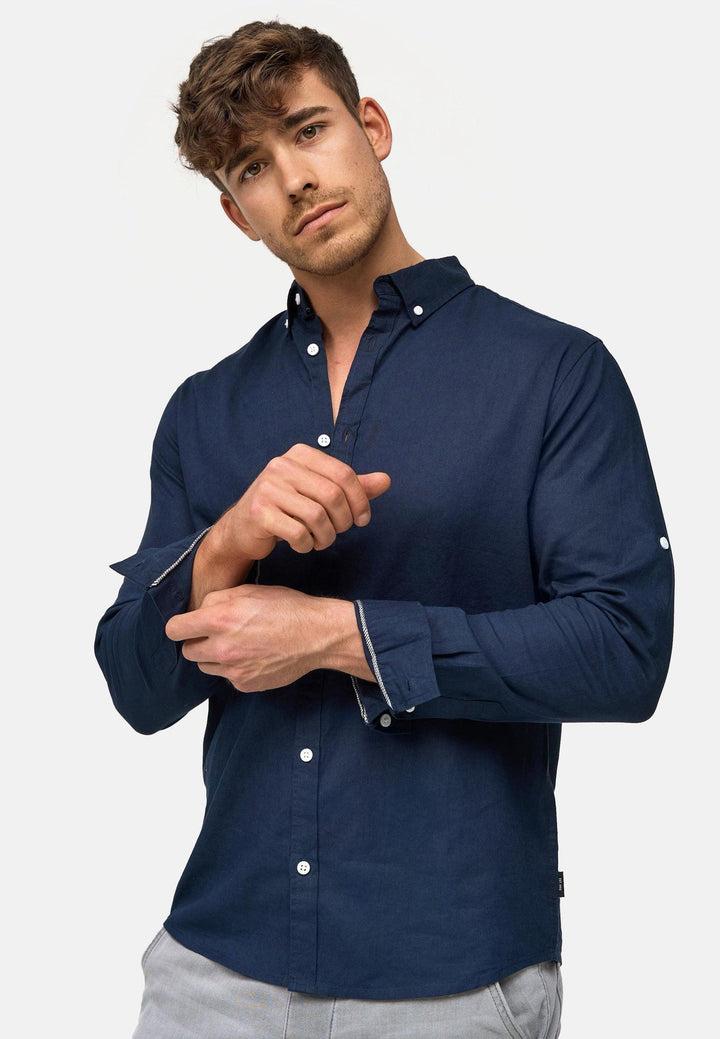 Indicode Herren Brayden Hemd gestreift mit Button-Down-Kragen - INDICODE