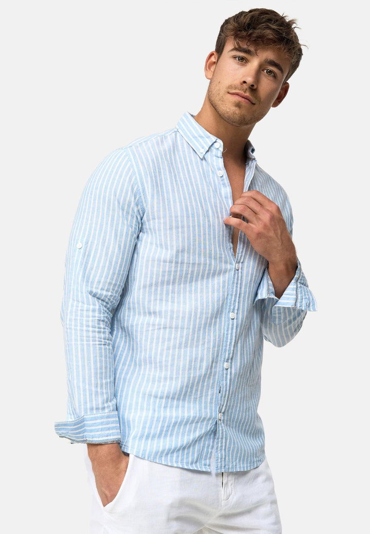 Indicode Herren Brayden Hemd gestreift mit Button-Down-Kragen - INDICODE