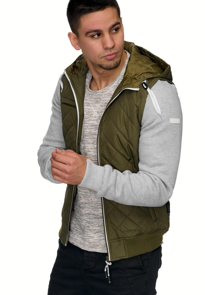 Indicode Herren Harry Jacke mit Kapuze und abnehmbaren Ärmeln - INDICODE