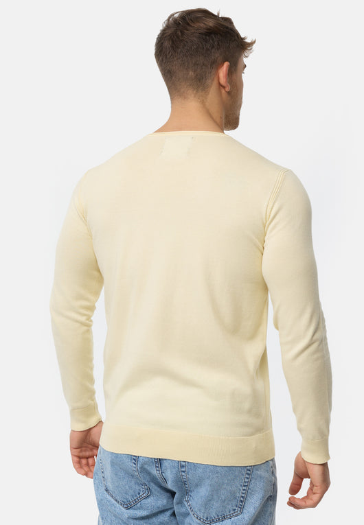 Indicode Herren Gamal Strickpullover mit Rundhals-Ausschnitt  aus 80% Baumwolle