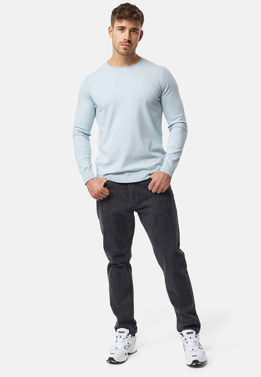 Indicode Herren Gamal Strickpullover mit Rundhals-Ausschnitt  aus 80% Baumwolle