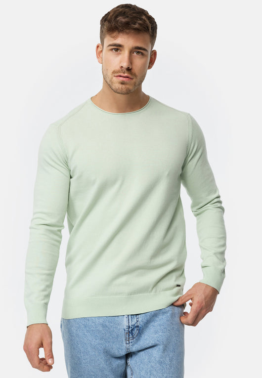 Indicode Herren Gamal Strickpullover mit Rundhals-Ausschnitt  aus 80% Baumwolle