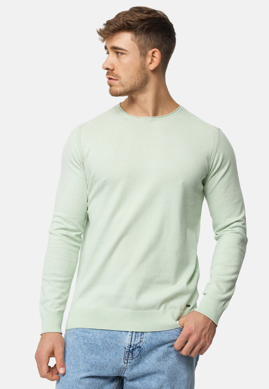 Indicode Herren Gamal Strickpullover mit Rundhals-Ausschnitt  aus 80% Baumwolle