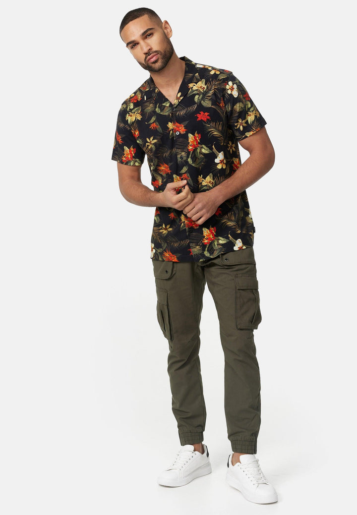 Indicode Herren Cozy Retro Hawaii Kurzarmhemd - INDICODE