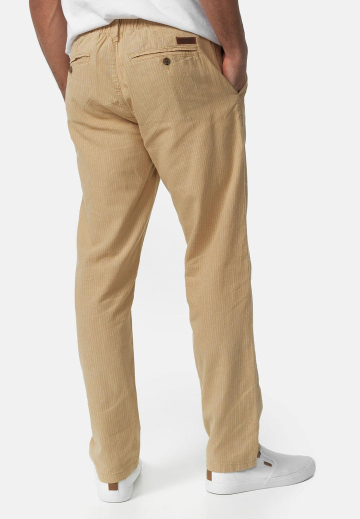 Indicode Herren Arona Stoffhose aus Baumwolle & Leinen mit 4 Taschen - INDICODE