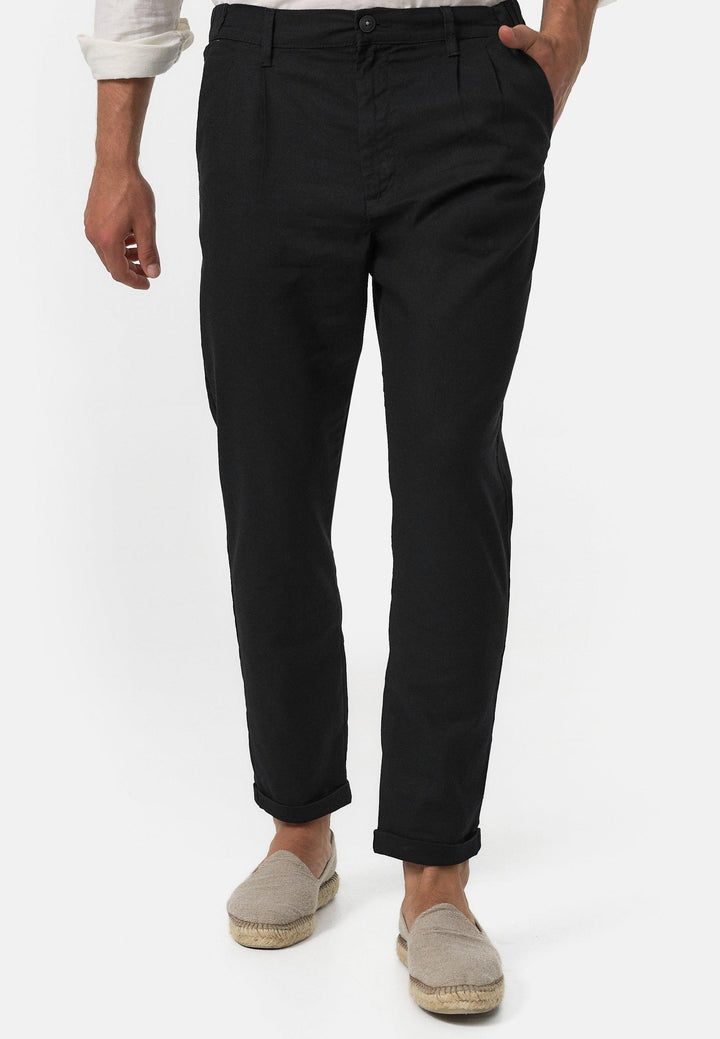 Indicode Herren Cunningham Stoffhose aus 55% Baumwolle & 45% Leinen - INDICODE