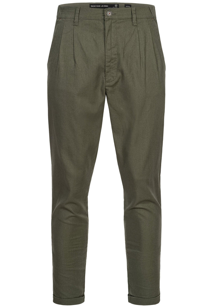 Indicode Herren Cunningham Stoffhose aus 55% Baumwolle & 45% Leinen - INDICODE