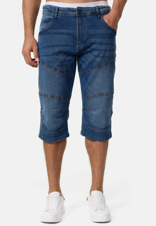 Indicode Herren Fortune 3/4 Jeans Shorts mit 5 Taschen aus 98% Baumwolle