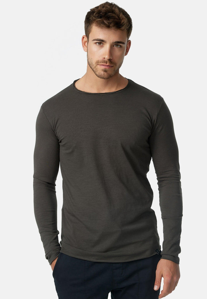 Indicode Herren Willbur Longsleeve Langarmshirt aus 100% Baumwolle - INDICODE