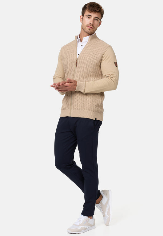 Indicode Herren INCason Strickjacke mit Stehkragen und Reißverschluss