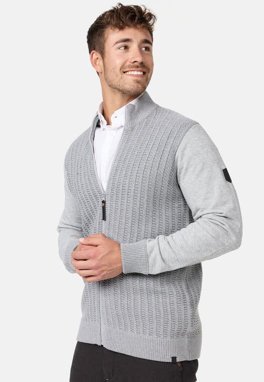 Indicode Herren INCason Strickjacke mit Stehkragen und Reißverschluss