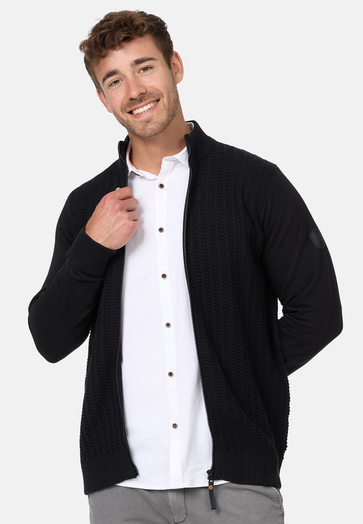 Indicode Herren INCason Strickjacke mit Stehkragen und Reißverschluss