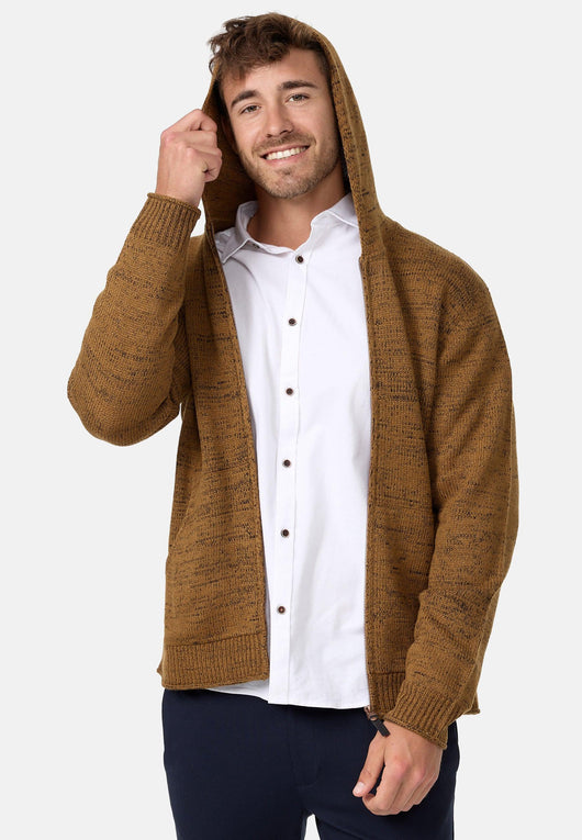 Indicode Herren INGage Strickjacke mit Kapuze | Cardigan mit Reißverschluss - INDICODE