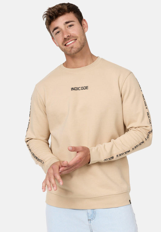 Indicode Herren INKorbin Sweatshirt mit Ripp-Bündchen und Rundhals-Ausschnitt