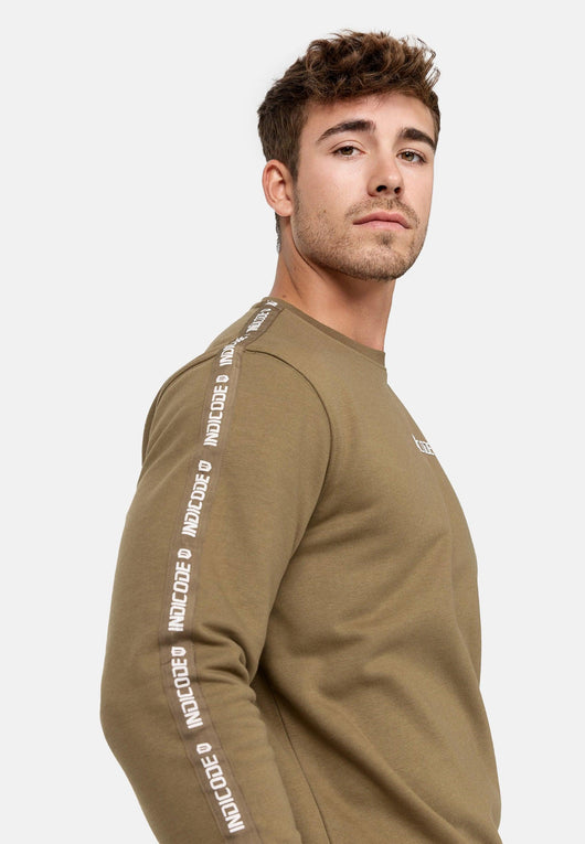 Indicode Herren INKorbin Sweatshirt mit Ripp-Bündchen und Rundhals-Ausschnitt