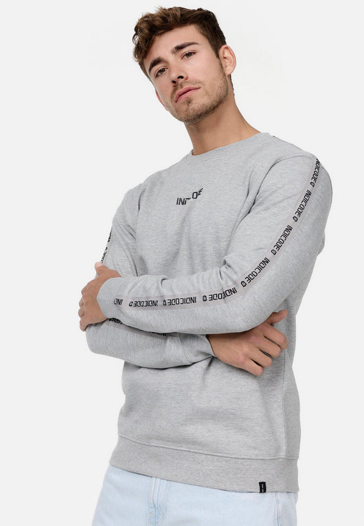 Indicode Herren INKorbin Sweatshirt mit Ripp-Bündchen und Rundhals-Ausschnitt