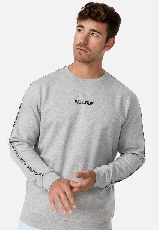 Indicode Herren INKorbin Sweatshirt mit Ripp-Bündchen und Rundhals-Ausschnitt