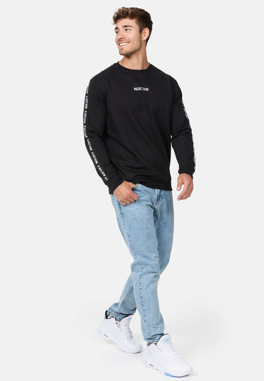 Indicode Herren INKorbin Sweatshirt mit Ripp-Bündchen und Rundhals-Ausschnitt