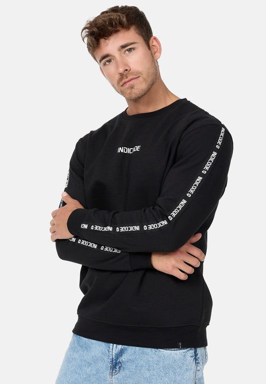 Indicode Herren INKorbin Sweatshirt mit Ripp-Bündchen und Rundhals-Ausschnitt