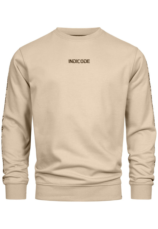 Indicode Herren INKorbin Sweatshirt mit Ripp-Bündchen und Rundhals-Ausschnitt