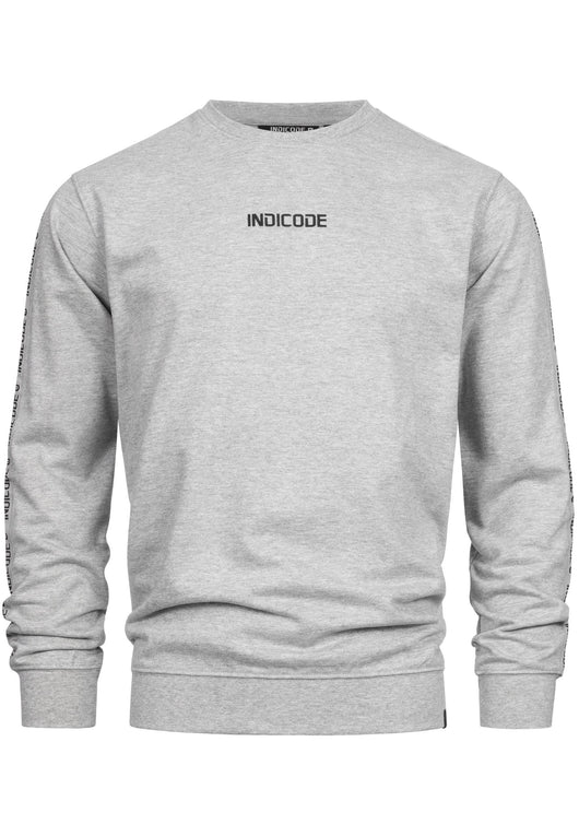 Indicode Herren INKorbin Sweatshirt mit Ripp-Bündchen und Rundhals-Ausschnitt