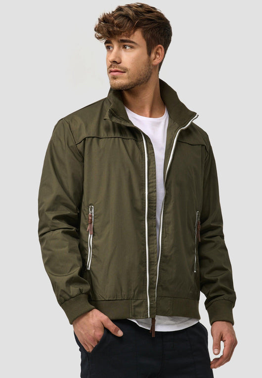 Indicode Herren Ivano Jacke mit Kragen & Reißverschluss