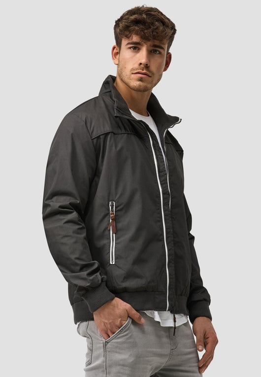 Indicode Herren Ivano Jacke mit Kragen & Reißverschluss