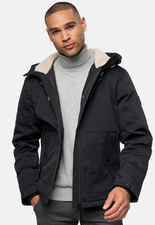 Indicode Herren INKylian Winterjacke mit Kapuze gefüttert - INDICODE