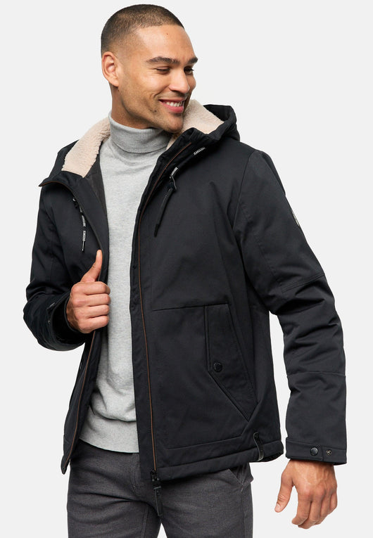 Indicode Herren INKylian Winterjacke mit Kapuze gefüttert - INDICODE