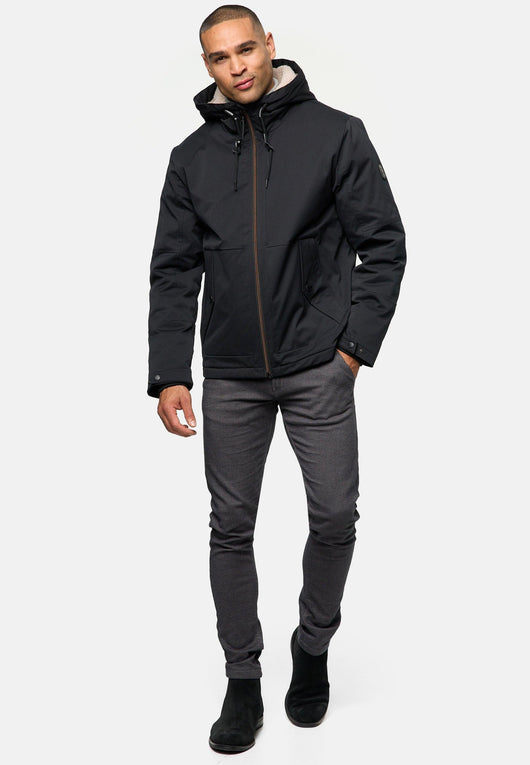 Indicode Herren INKylian Winterjacke mit Kapuze gefüttert - INDICODE