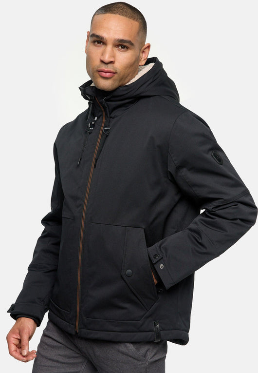 Indicode Herren INKylian Winterjacke mit Kapuze gefüttert - INDICODE