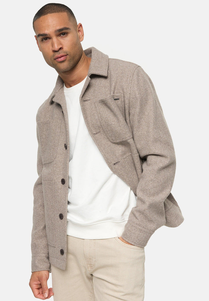 Indicode Herren INMacking Jacke mit Brusttasche und Umschlagkragen - INDICODE