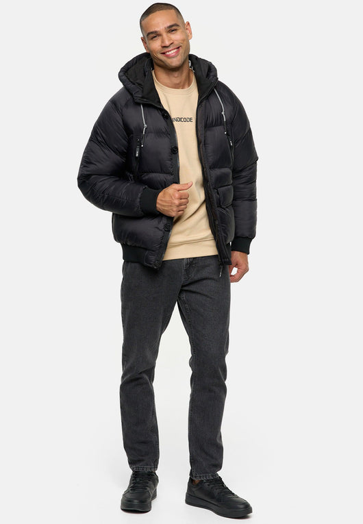 Indicode Herren INPaulix Steppjacke mit Kapuze - INDICODE