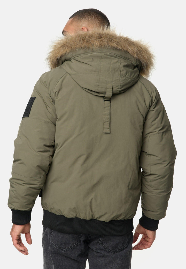 Indicode Herren INZakai Winterjacke mit Fell-Kapuze - INDICODE
