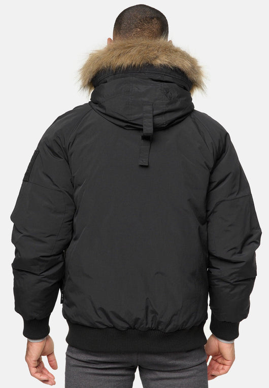 Indicode Herren INZakai Winterjacke mit Fell-Kapuze - INDICODE