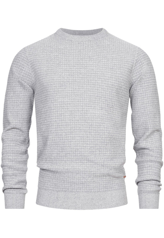 Indicode Herren INLourdes Strickpullover mit Ripp-Bündchen & Rundhals-Ausschnitt