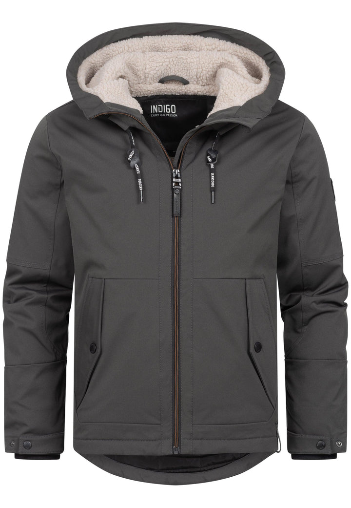 Indicode Herren INKylian Winterjacke mit Kapuze gefüttert - INDICODE