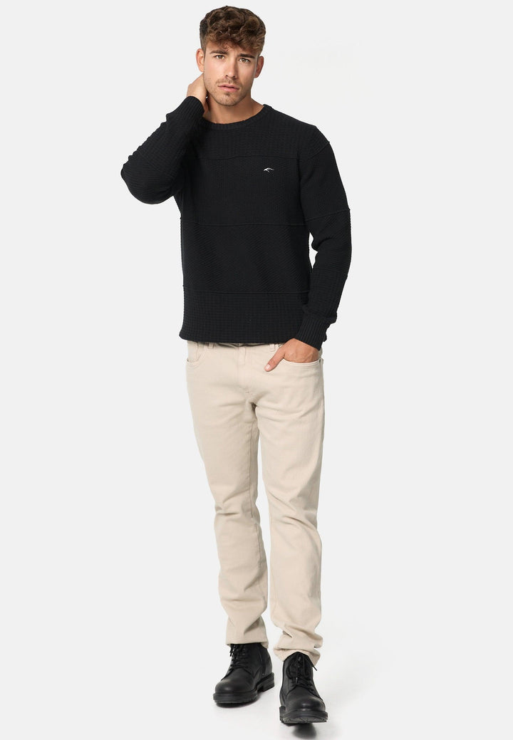 Indicode Herren INJustice Strickpullover mit Rundhals-Ausschnitt - INDICODE