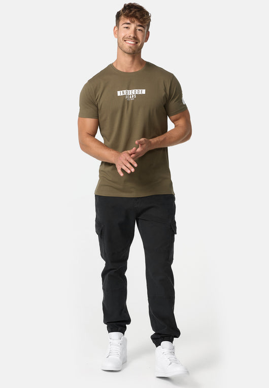 Indicode Herren GOTSVegas T-Shirt mit Rundhals-Ausschnitt aus Baumwolle