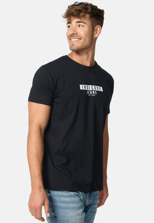 Indicode Herren GOTSVegas T-Shirt mit Rundhals-Ausschnitt aus Baumwolle