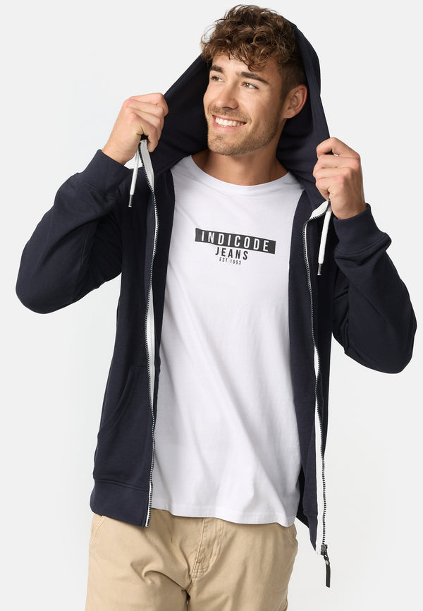 Indicode Herren INChristos Sweatjacke mit Kapuze & Reißverschluss