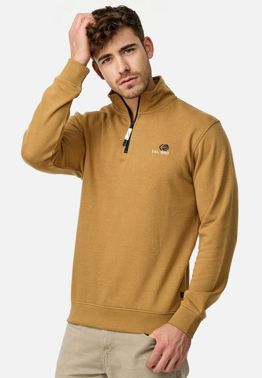 Indicode Herren INCorey Sweatshirt mit Stehkragen