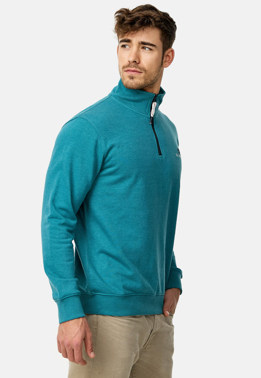 Indicode Herren INCorey Sweatshirt mit Stehkragen