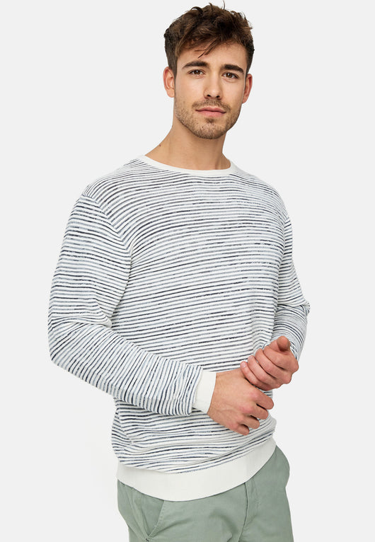 Indicode Herren INManfred Strickpullover mit Rundhals-Ausschnitt aus 100% Baumwolle