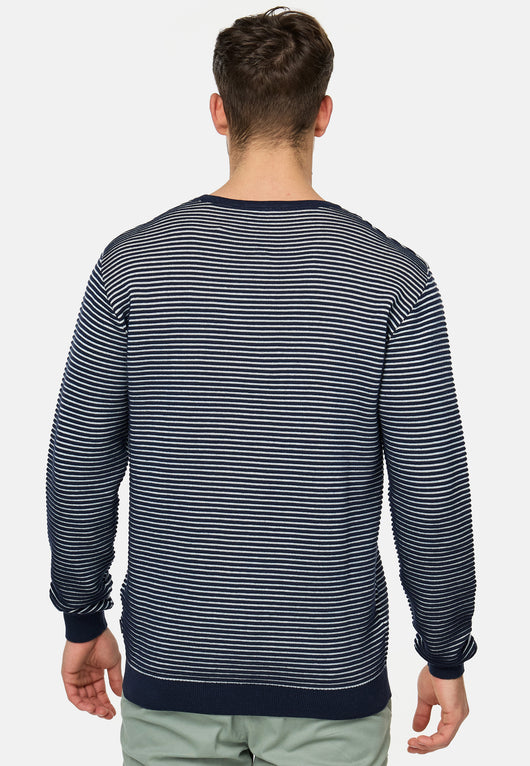 Indicode Herren INManfred Strickpullover mit Rundhals-Ausschnitt aus 100% Baumwolle