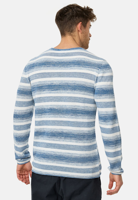 Indicode Herren INManfred Strickpullover mit Rundhals-Ausschnitt aus 100% Baumwolle