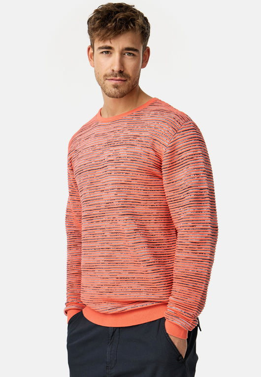 Indicode Herren INManfred Strickpullover mit Rundhals-Ausschnitt aus 100% Baumwolle