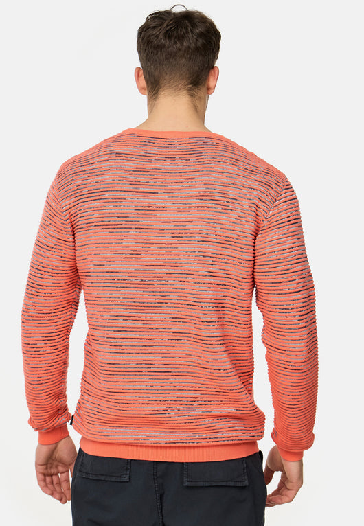 Indicode Herren INManfred Strickpullover mit Rundhals-Ausschnitt aus 100% Baumwolle