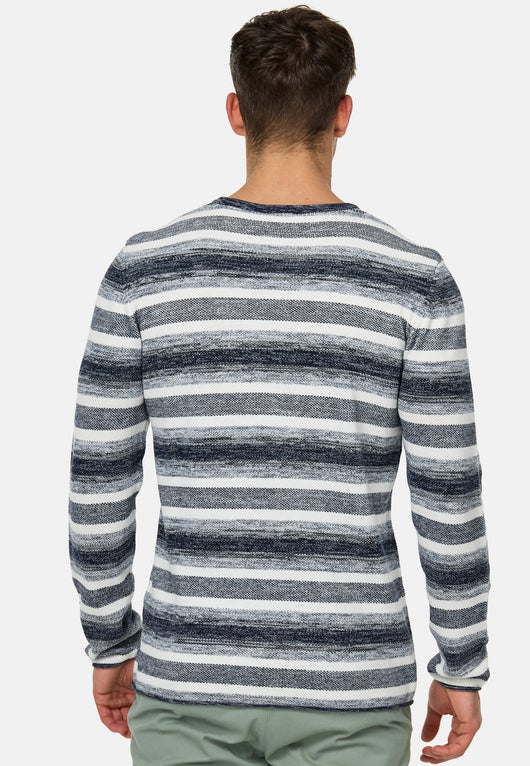 Indicode Herren INManfred Strickpullover mit Rundhals-Ausschnitt aus 100% Baumwolle