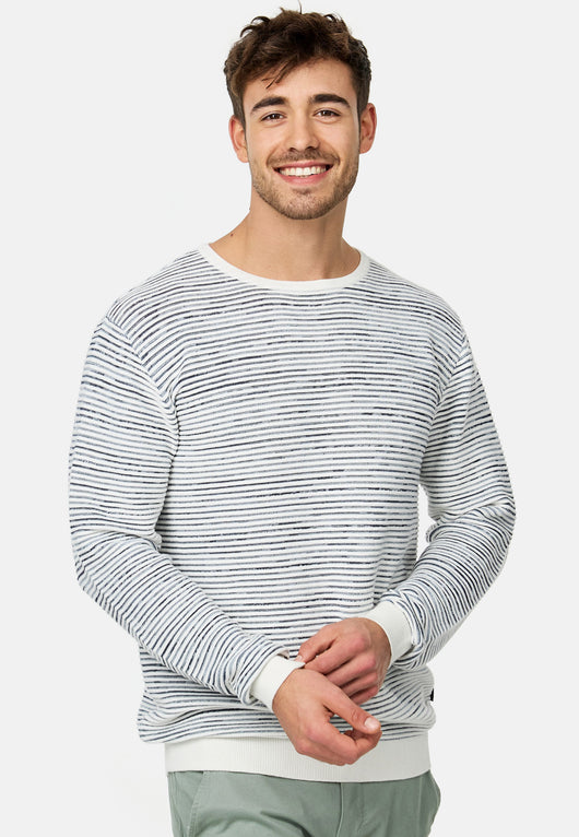 Indicode Herren INManfred Strickpullover mit Rundhals-Ausschnitt aus 100% Baumwolle